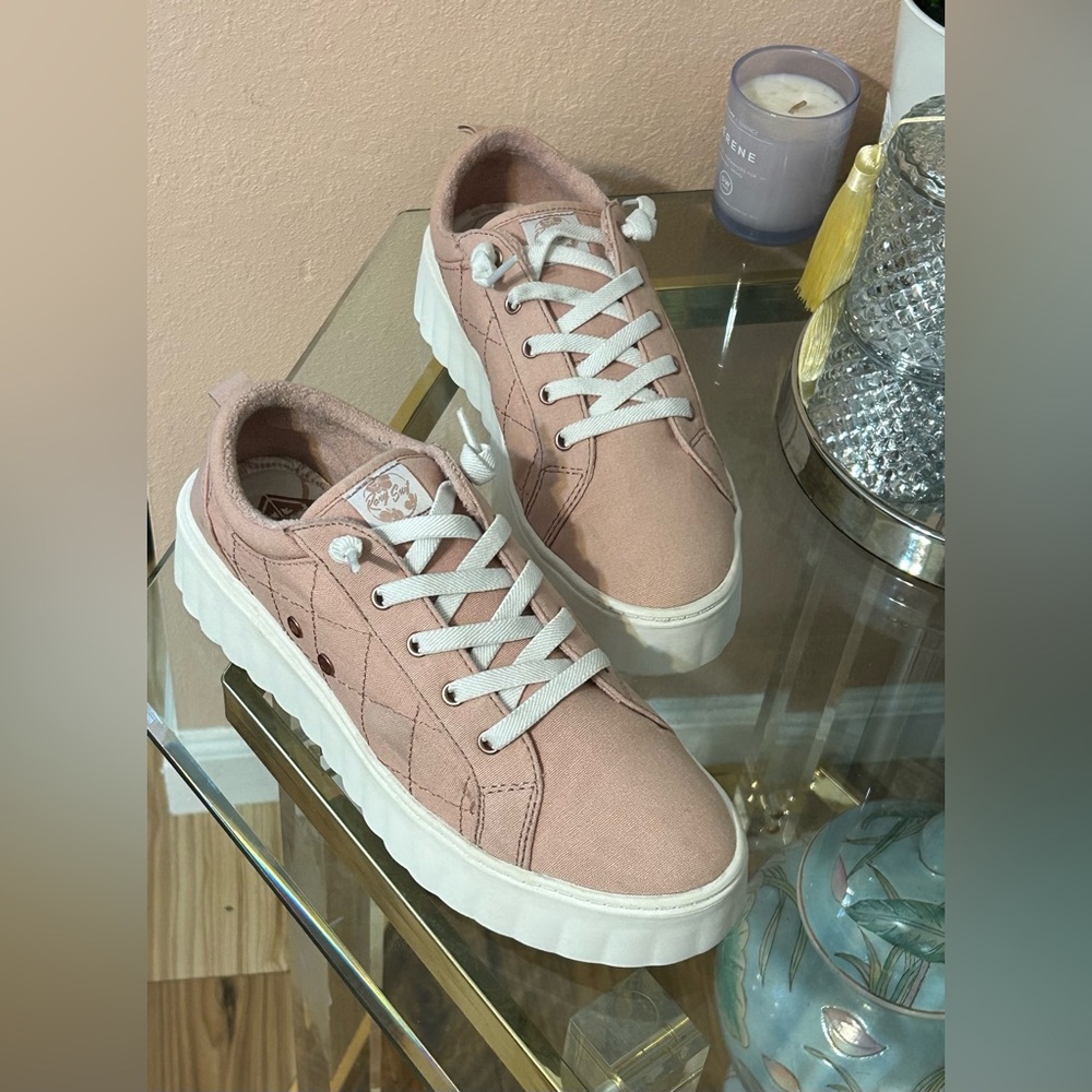 Roxy Blush Pink Chunky Platform Sneakers Size 10 - Picture 6 of 16
